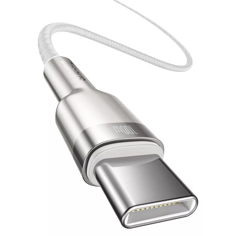 Cabo USB-C para USB-C Baseus Cafule, 100W, 2m (branco)