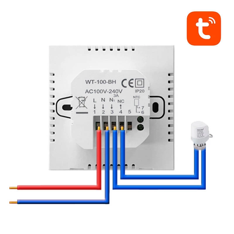 Termostato inteligente Avatto ZWT100 3A ZigBee para esquentador TUYA