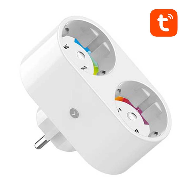 Ficha inteligente dupla WiFi Gosund SP211 3500W, Tuya