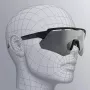 Óculos de ciclismo polarizados Rockbros 189114 com proteção UV e suporte para lentes graduadas, cinzentos