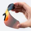 Óculos de ciclismo polarizados Rockbros 189114 com proteção UV e suporte para lentes graduadas, cinzentos