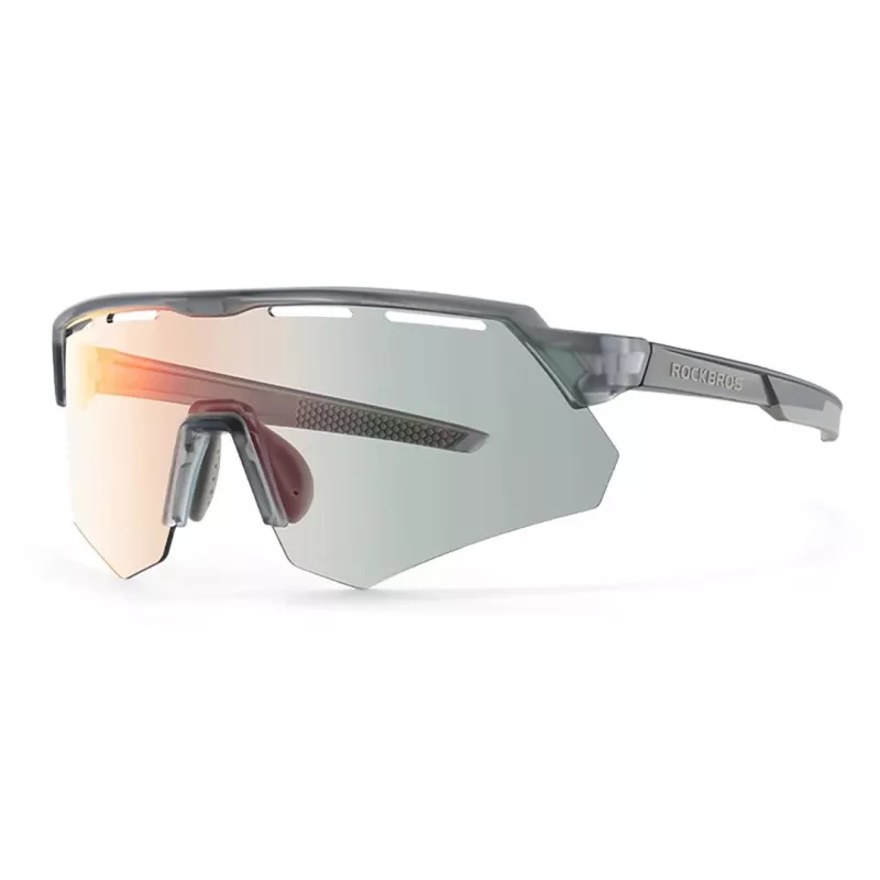 Óculos de ciclismo polarizados Rockbros 189114 com proteção UV e suporte para lentes graduadas, cinzentos