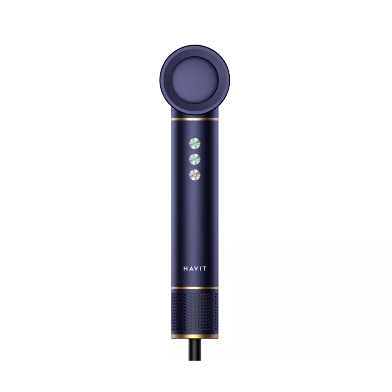 Escova de ar quente multistyler Havit HD634-EU, 1300 W, 4 acessórios, azul