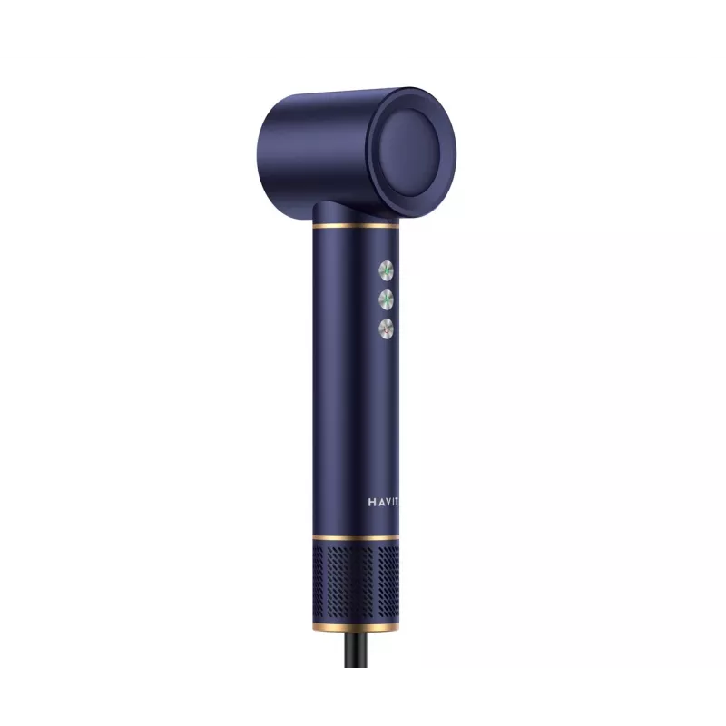 Escova de ar quente multistyler Havit HD634-EU, 1300 W, 4 acessórios, azul