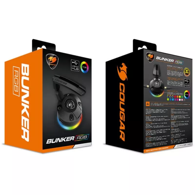 Organizador de cabo para rato Cougar Bunker RGB (preto)