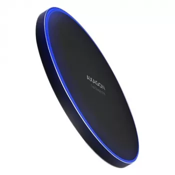 AXAGON WDC-P10T base de carregamento rápido sem fios fina, Qi 5/7,5/10 W, Micro-USB