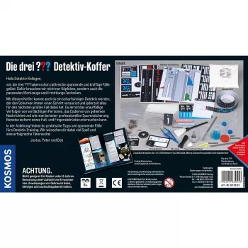 Os três ??? Mala de detetive, conjuntos de detetive equipamento completo para jovens detetives