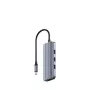 Cudy UH606 Hub de interfaces USB 3.2 Gen 1 (3.1 Gen 1) Type-C 5000 Mbit/s Cinzento, Prateado