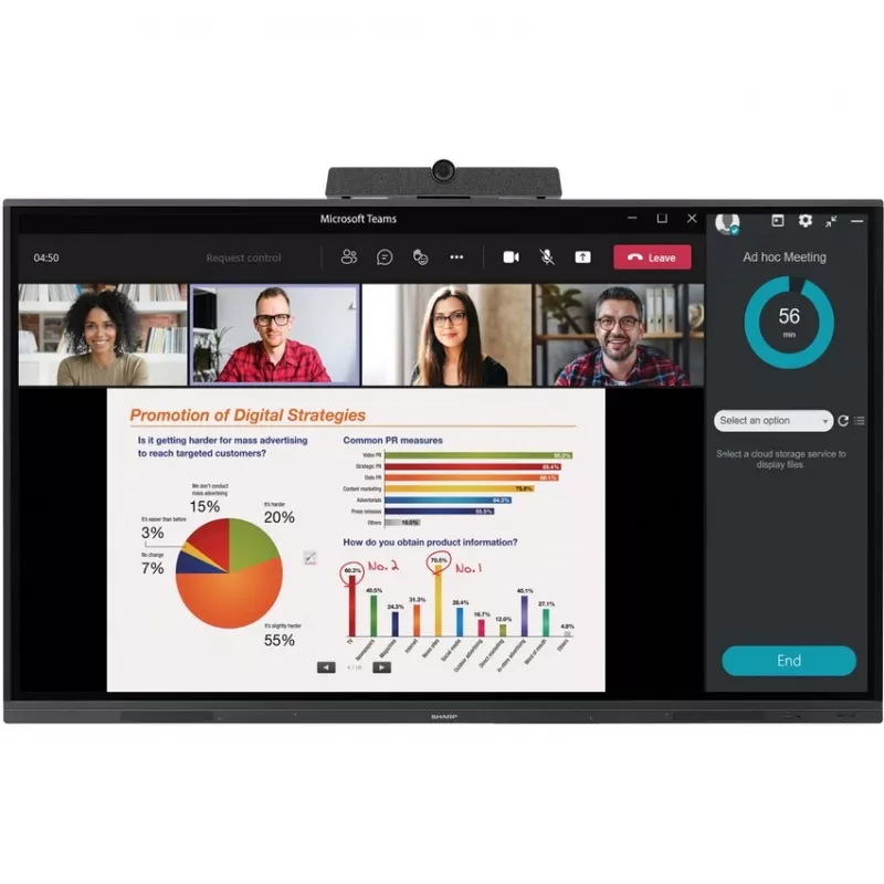 Sharp PN-L652B Quadro interativo 165,1 cm (65