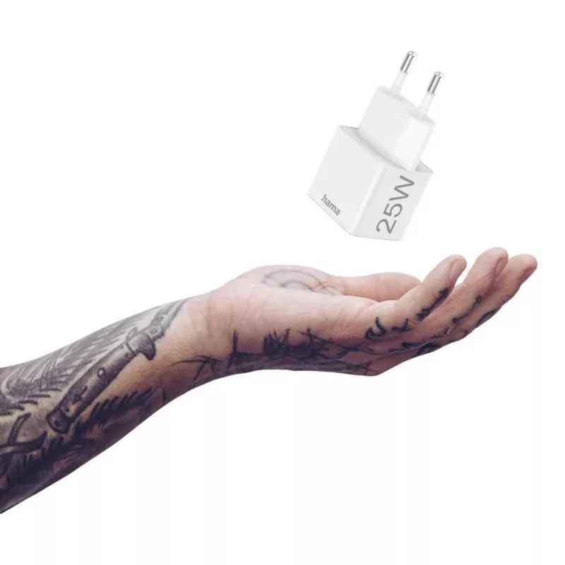Hama 00201652 Carregador 220V USB-C PD/Qualcomm 25W branco