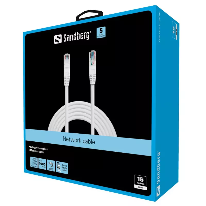 SANDBERG Cabo de rede - RJ-45 (macho) para RJ-45 (macho)