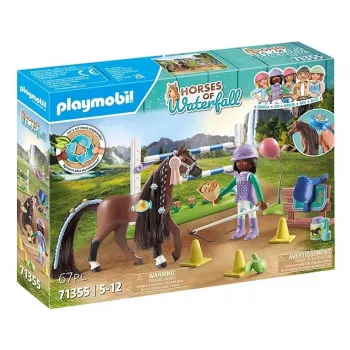 Conjunto de figuras Cavalos 71355 Zoe e Blaze com obstáculos