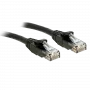 Lindy - Cabo de rede - RJ-45 (macho) para RJ-45 (macho) - 30cm - UTP - CAT 6 - moldado, proteção da patilha, fio flexível - preto (48075)