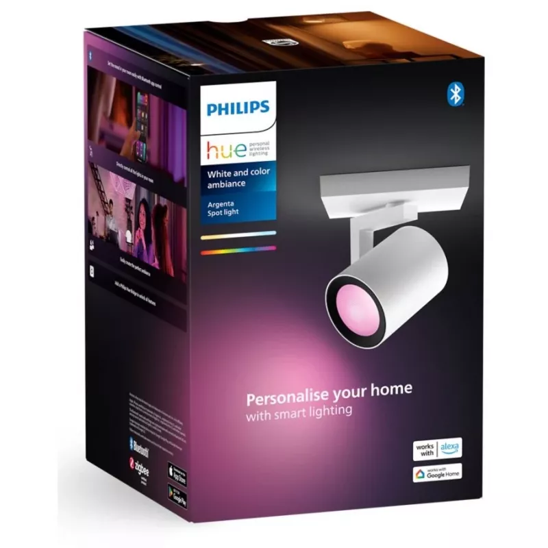 Philips Hue White&Col. Amb. Argenta Spot 1 flg. Branco 1x4.2W