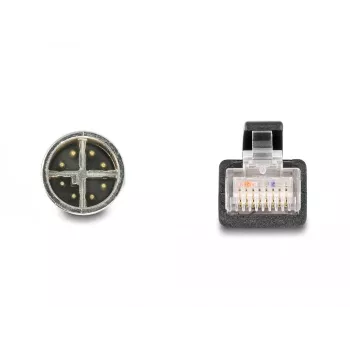 DeLOCK 60077 adaptador de cabo M12 RJ-45 preto - turquesa (60077)