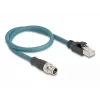 DeLOCK 60077 adaptador de cabo M12 RJ-45 preto - turquesa (60077)