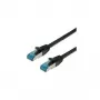VALUE - cabo de patch - RJ-45 (M) para RJ-45 (M) - 1,5 m - SFTP, PiMF - CAT 6a - sem halogéneos, moldado, proteção anti-dobragem, condutor flexível - preto (21.99.1995)