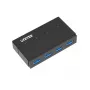 UNITEK Y-HB03001 hub de interface USB 3.2 Gen 1 (3.1 Gen 1) Type-B 5000 Mbit/s preto
