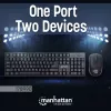 Manhattan 178990 conjunto de teclado e rato sem fios, preto
