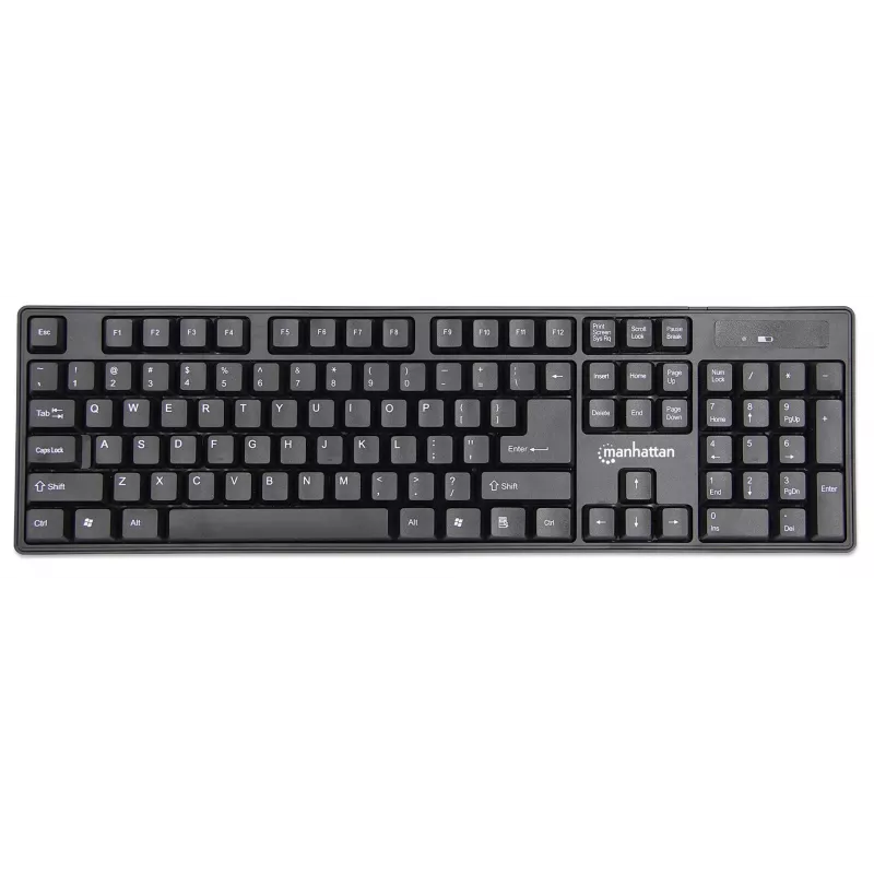 Manhattan 178990 conjunto de teclado e rato sem fios, preto