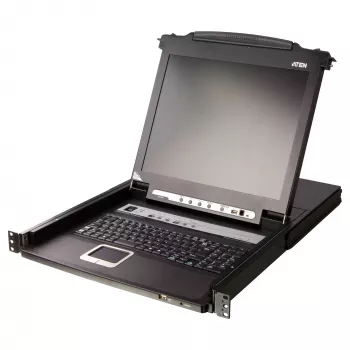 ATEN CL5708MW comutador KVM LCD de 43 cm de largura, USB-PS/2, VGA, 8 portas, layout UK