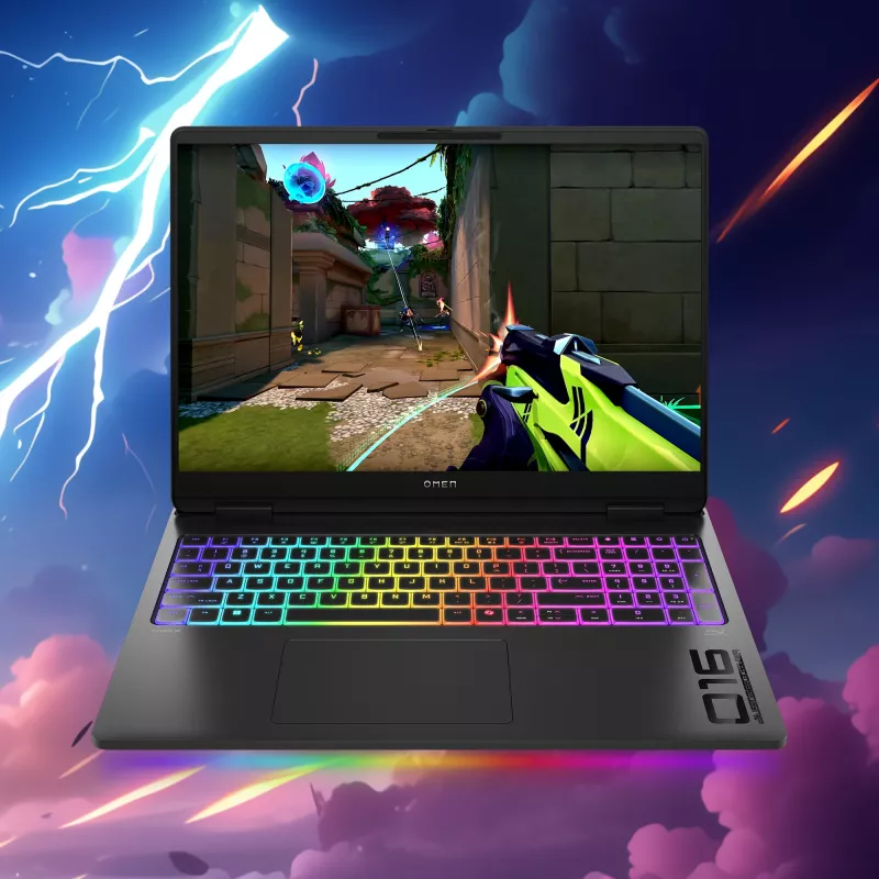 Portátil HP OMEN MAX Gaming 16-ah0073ng 16 WQXGA OLED Core Ultra 7 255HX 32GB/2TB RTX 5070Ti W11Home – layout do teclado possivelmente alemão
