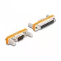 Delock - Adaptador série - DB-9 (macho) com porcas para DB-25 (fêmea) aparafusável - prateado/laranja (66982)