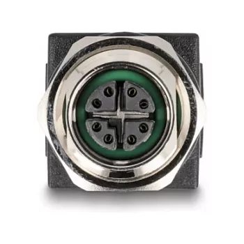 Adaptador Delock M12 X-coded 8 Pin conector fêmea para conector fêmea RJ45 reto