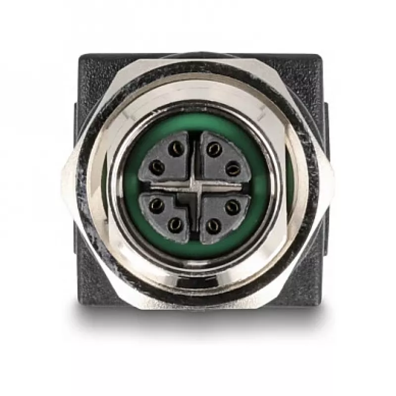 Adaptador Delock M12 X-coded 8 Pin conector fêmea para conector fêmea RJ45 reto
