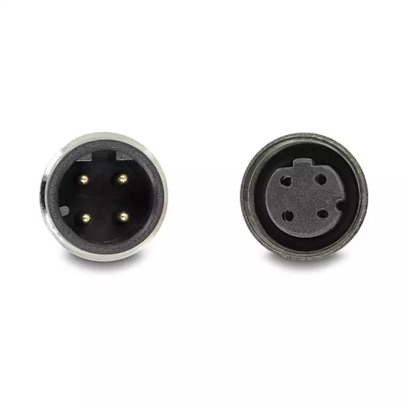 Cabo Delock M12 codificado D 4 pinos ficha para conector fêmea PVC 1 m