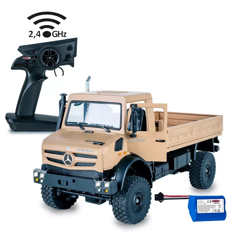 JAMARA Mercedes-Benz Unimog U5023, Rock Crawler, 1:14, 6 anos, 770 g