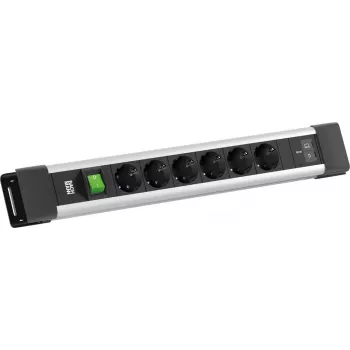 BACHMANN CONNECTUS 6xCEE7/3 1x interruptor, 1xUSB C/C 65W L=2,0m CEE7/7 cinzento (BM0022776)