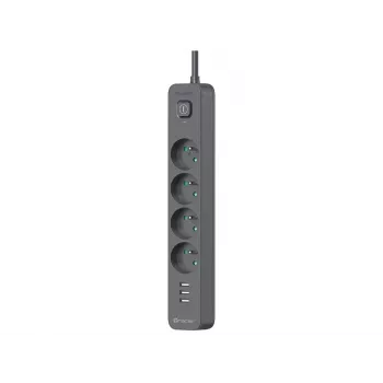 Tracer 47685 Power Line+ 5m (4 tomadas + 3x USB A)
