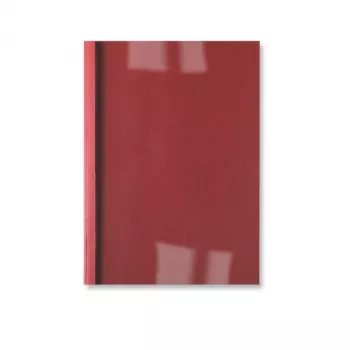 GBC LeatherGrain Capas ThermaBind 3 mm Vermelho (100), A4, Vermelho, Transparente, Mate, 30 folhas, 3 mm, 297 mm