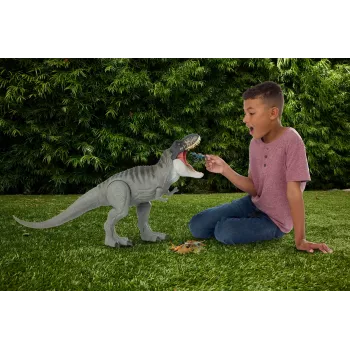 Jurassic World Rebirth Super Colossal Figura de ação Tyrannosaurus Rex, Brinquedo de dinossauro T-Rex do filme
