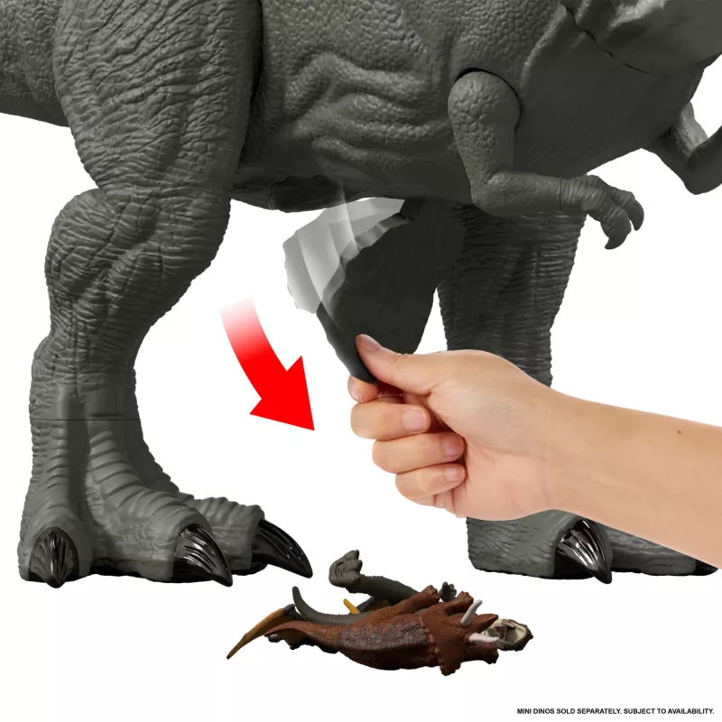 Jurassic World Rebirth Super Colossal Figura de ação Tyrannosaurus Rex, Brinquedo de dinossauro T-Rex do filme