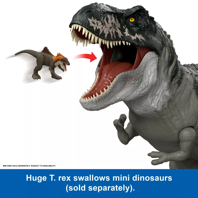 Jurassic World Rebirth Super Colossal Figura de ação Tyrannosaurus Rex, Brinquedo de dinossauro T-Rex do filme