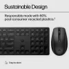 HP 650 Conjunto de teclado e rato sem fios, tamanho completo (100%), sem fios, RF sem fios, membrana, preto, rato incluído