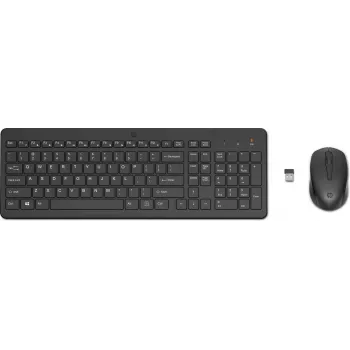 HP 330 Conjunto de rato e teclado sem fios, tamanho completo (100%), sem fios, RF sem fios, preto, rato incluído