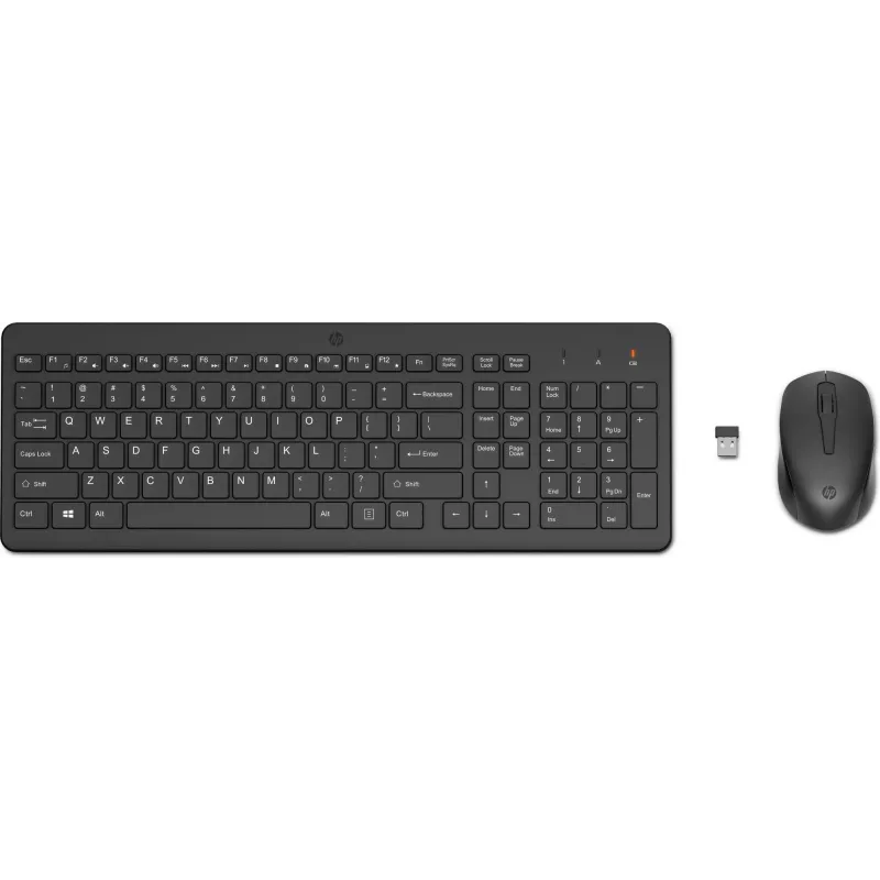 HP 330 Conjunto de rato e teclado sem fios, tamanho completo (100%), sem fios, RF sem fios, preto, rato incluído
