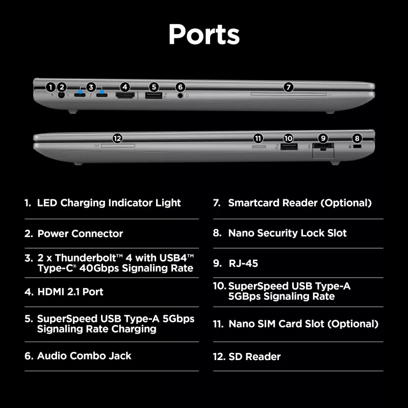 HP ZBook Power G11 A Mobile Workstation, AMD Ryzen 7 PRO 8845HS, 16 polegadas WUXGA, 16GB DDR5, 512GB SSD, NVIDIA RTX 1000 Ada 6GB, Windows 11 Pro