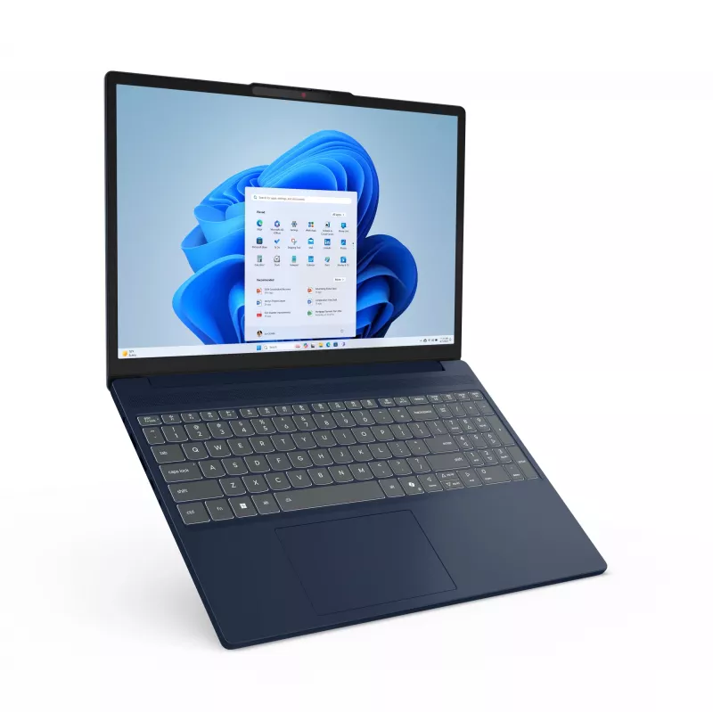 Lenovo IdeaPad Slim 3 15ARP10 AMD Ryzen™ 5 150 Portátil 38,9 cm (15,3 polegadas) WUXGA 16 GB DDR5-SDRAM 512 GB SSD Wi-Fi 7 (802.11be) Windows 11 Home alemão azul