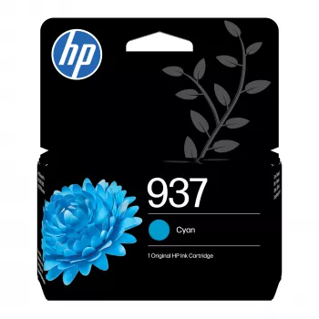 HP 937 Tinteiro original ciano, rendimento padrão, ciano, 1 unid., 800 páginas, embalagem individual