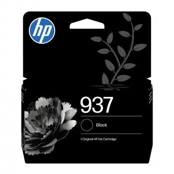 HP 937 Tinteiro original preto, rendimento padrão, preto, 1 unid., 1250 páginas, embalagem individual