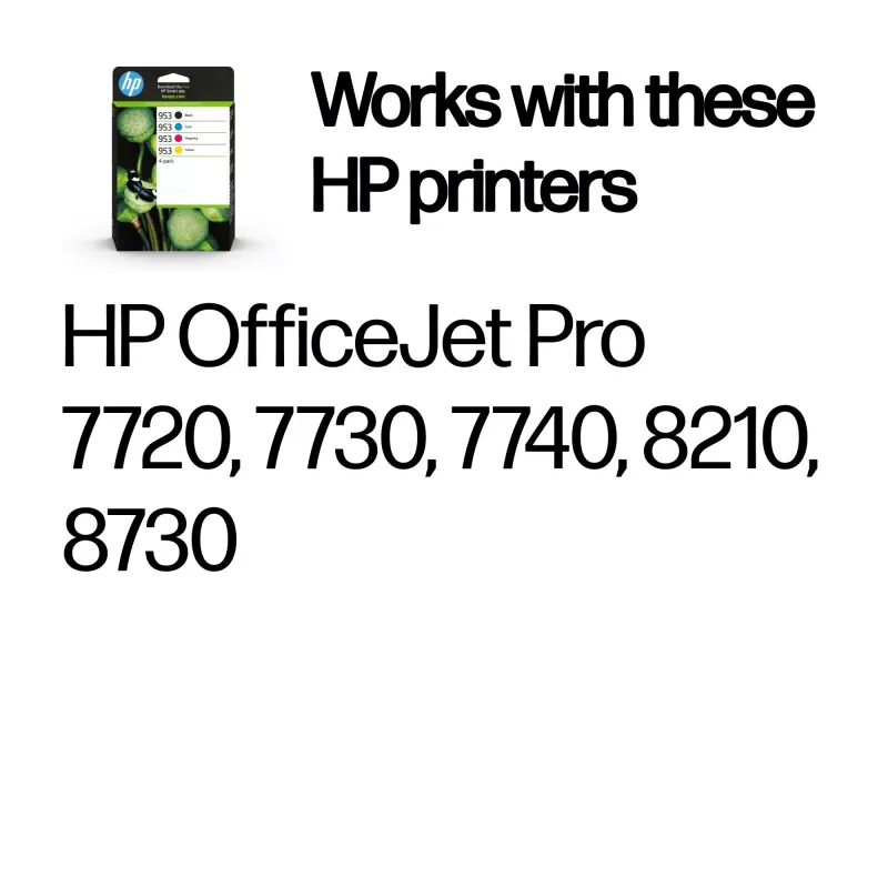 HP 953 Pack de 4 Tinteiros originais preto/ciano/magenta/amarelo