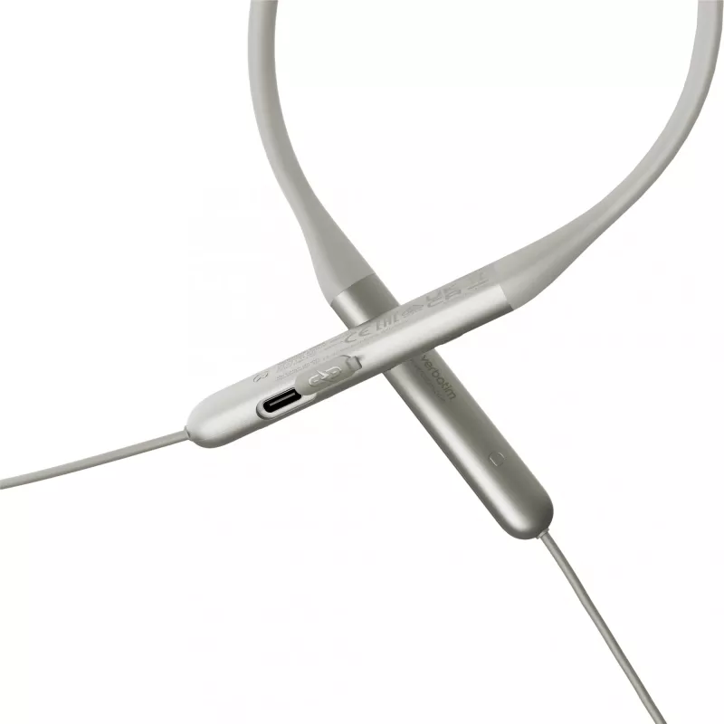 Verbatim TruSound ANC Auscultadores de pescoço cinzento, sem fios, 20 - 20000 Hz, música/dia a dia, 46,5 g, headset, cinzento