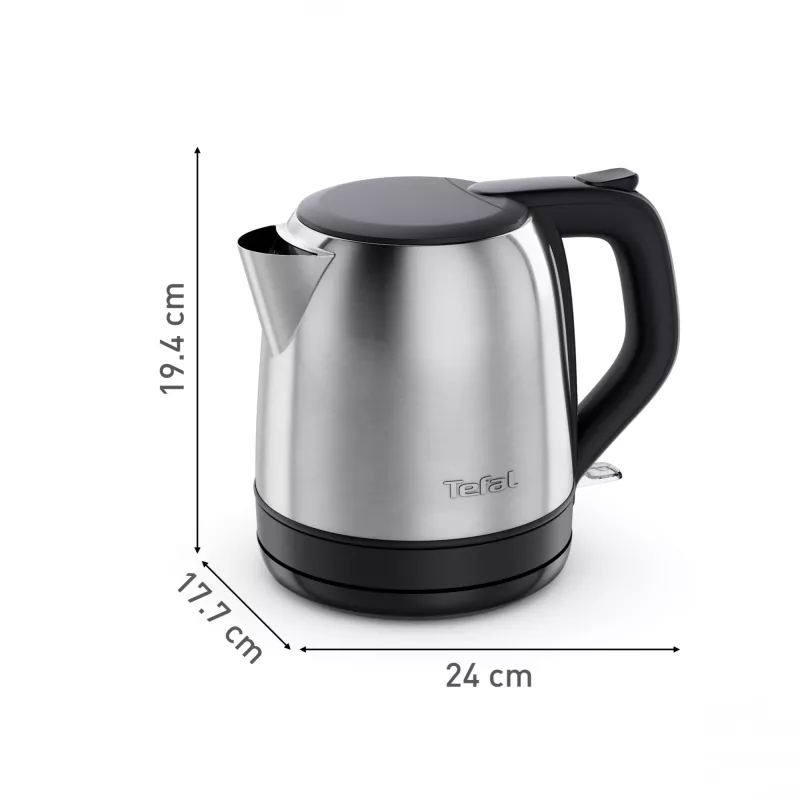 Tefal Subito Mini KO5S2DE0 chaleira 1 L 2400 W preto, aço inoxidável