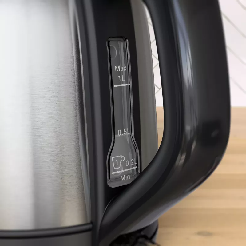 Tefal Subito Mini KO5S2DE0 chaleira 1 L 2400 W preto, aço inoxidável