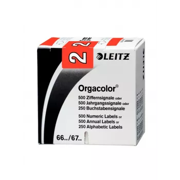 Leitz Orgacolor etiqueta autoadesiva retângulo arredondado vermelho