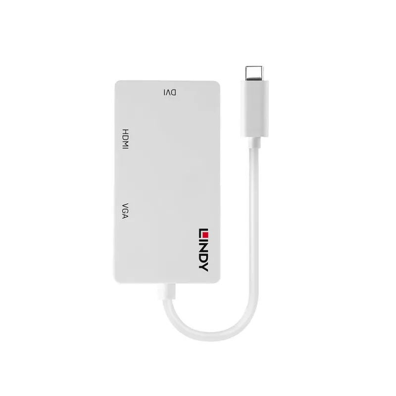 Lindy conversor USB Type-C para ecrã triplo, 3840 x 2160 píxeis
